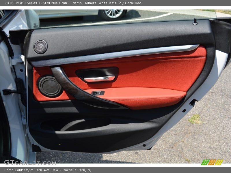 Mineral White Metallic / Coral Red 2016 BMW 3 Series 335i xDrive Gran Turismo