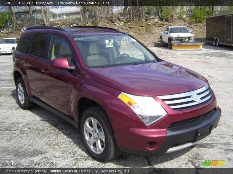 Cranberry Red Metallic / Beige 2008 Suzuki XL7 Luxury AWD