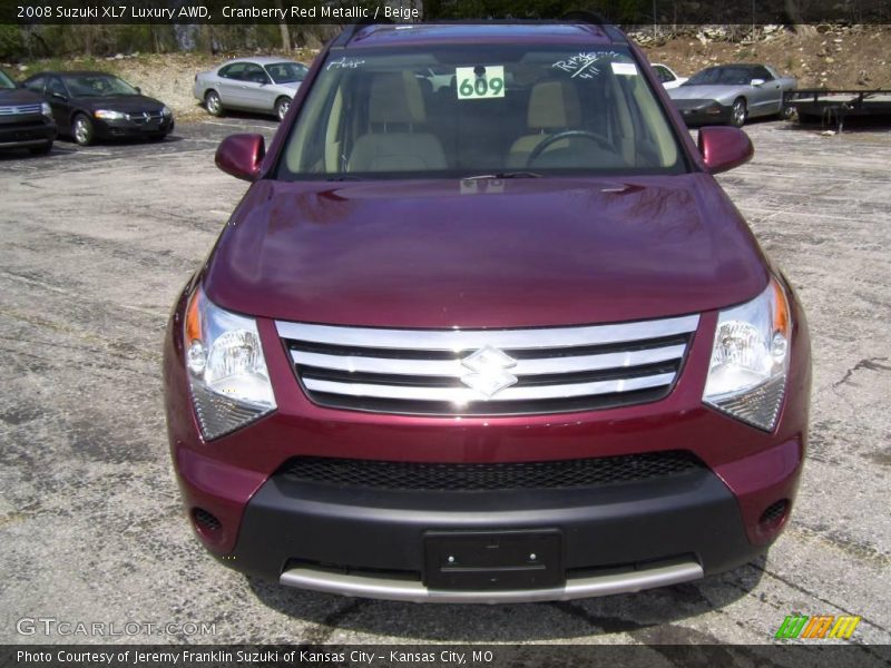 Cranberry Red Metallic / Beige 2008 Suzuki XL7 Luxury AWD