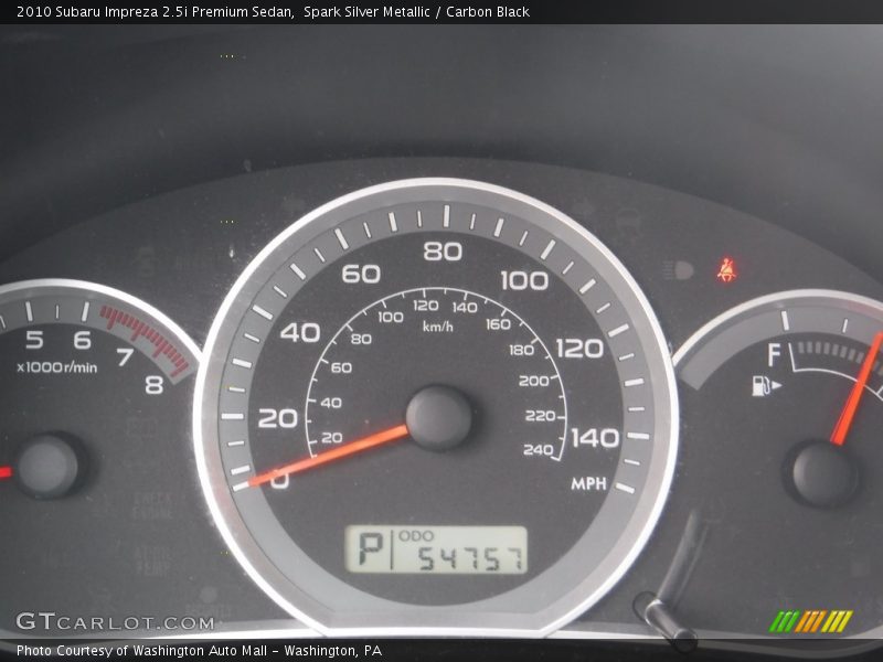 Spark Silver Metallic / Carbon Black 2010 Subaru Impreza 2.5i Premium Sedan