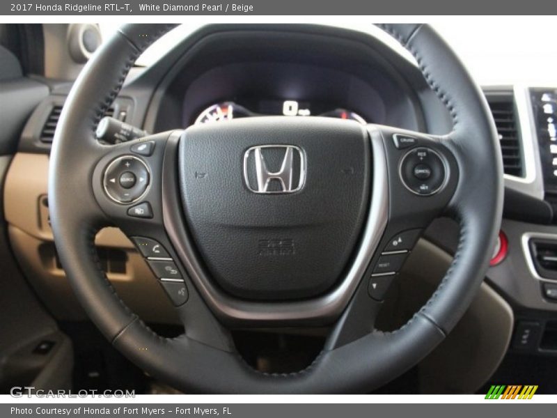 White Diamond Pearl / Beige 2017 Honda Ridgeline RTL-T