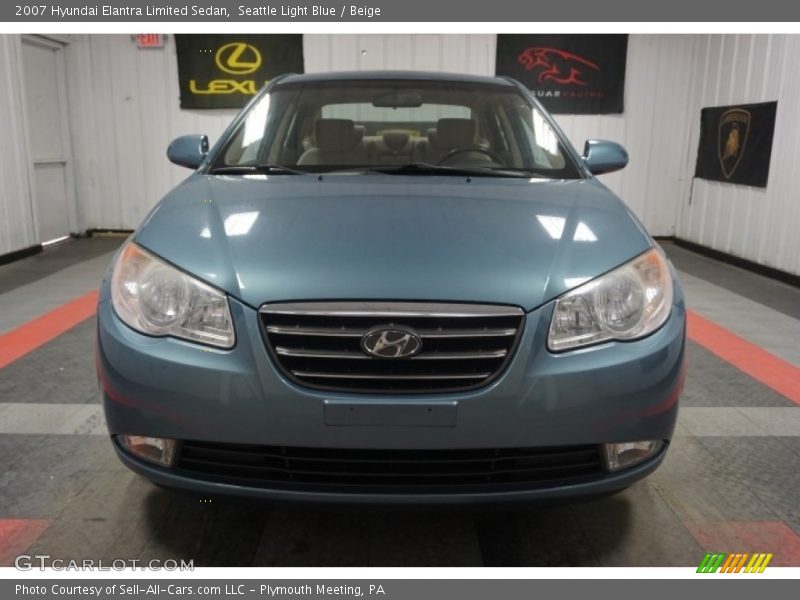 Seattle Light Blue / Beige 2007 Hyundai Elantra Limited Sedan