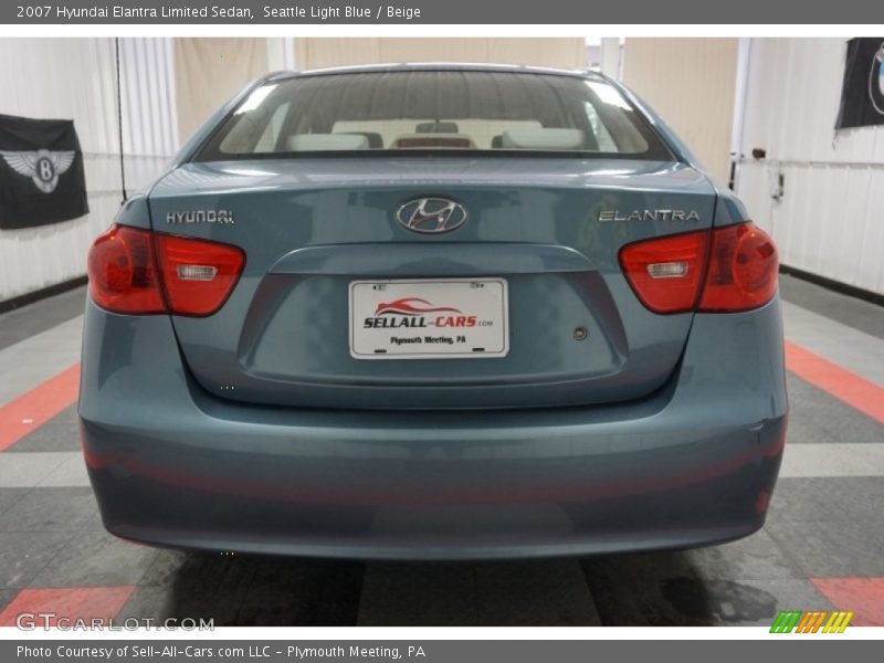 Seattle Light Blue / Beige 2007 Hyundai Elantra Limited Sedan