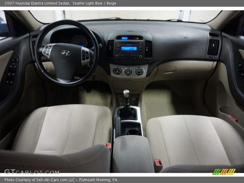 Seattle Light Blue / Beige 2007 Hyundai Elantra Limited Sedan