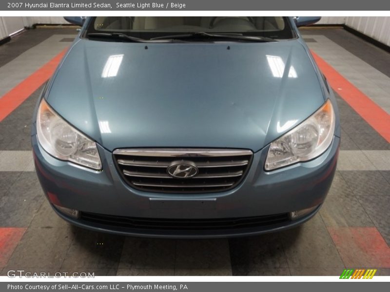 Seattle Light Blue / Beige 2007 Hyundai Elantra Limited Sedan