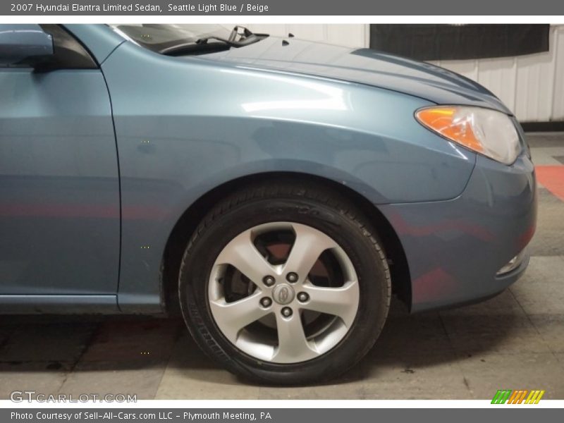 Seattle Light Blue / Beige 2007 Hyundai Elantra Limited Sedan