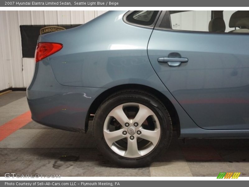 Seattle Light Blue / Beige 2007 Hyundai Elantra Limited Sedan