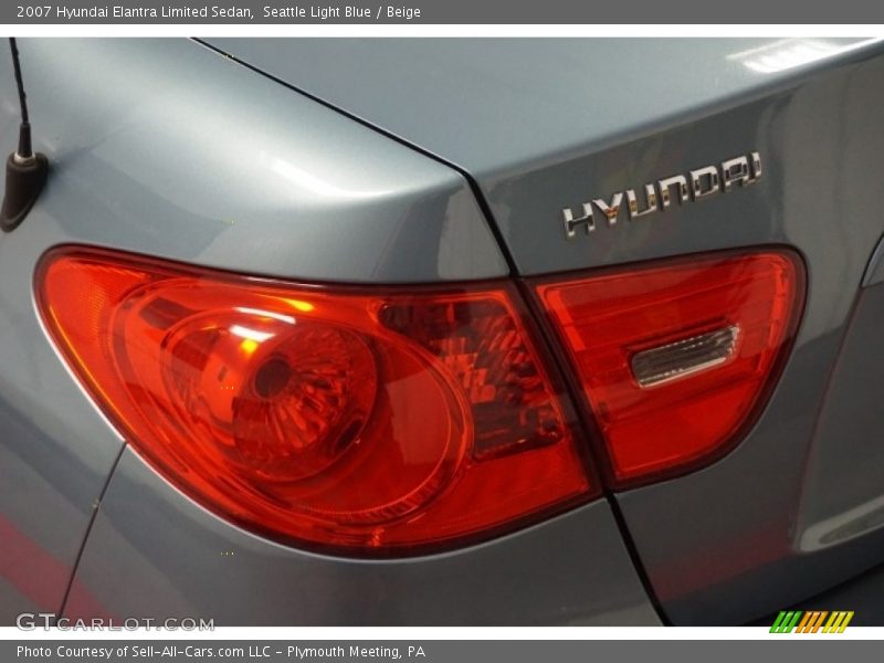 Seattle Light Blue / Beige 2007 Hyundai Elantra Limited Sedan