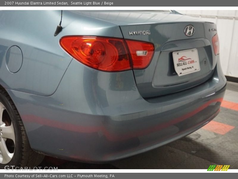 Seattle Light Blue / Beige 2007 Hyundai Elantra Limited Sedan