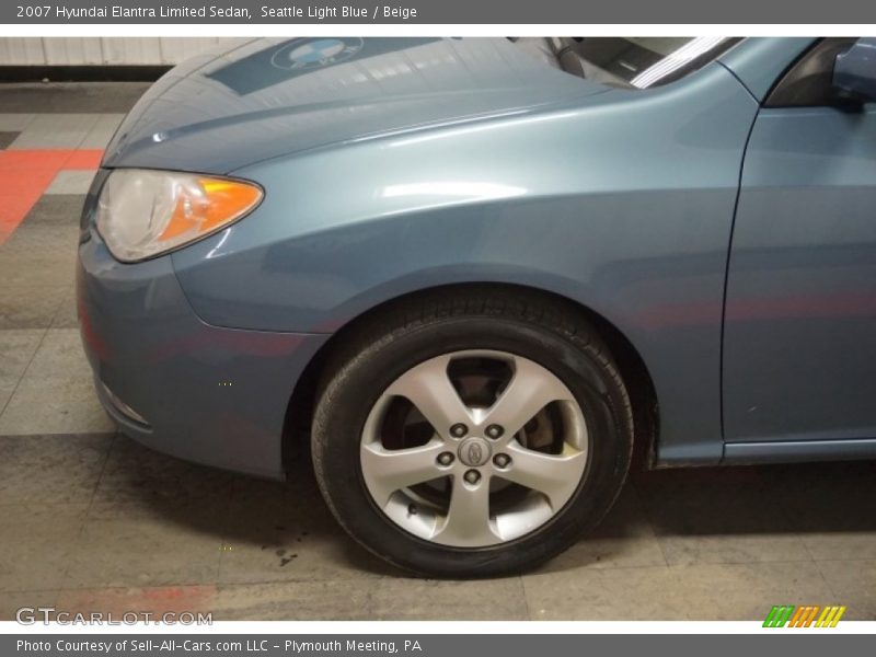 Seattle Light Blue / Beige 2007 Hyundai Elantra Limited Sedan