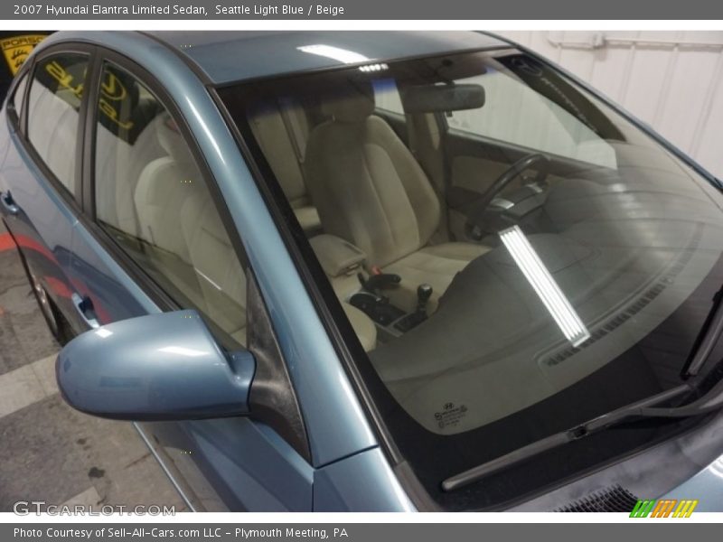 Seattle Light Blue / Beige 2007 Hyundai Elantra Limited Sedan
