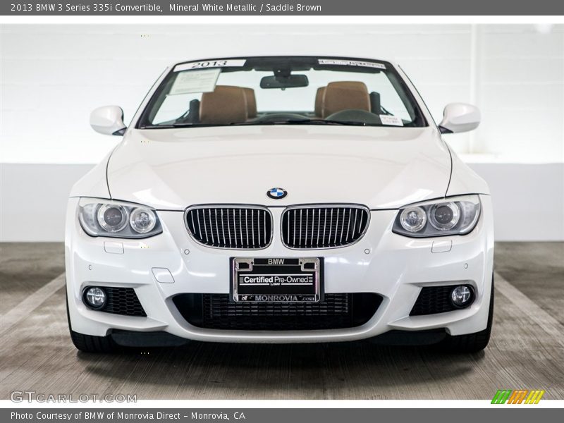 Mineral White Metallic / Saddle Brown 2013 BMW 3 Series 335i Convertible