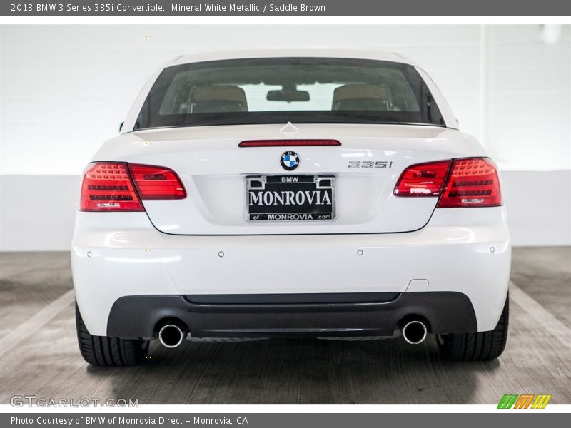 Mineral White Metallic / Saddle Brown 2013 BMW 3 Series 335i Convertible