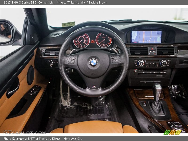 Mineral White Metallic / Saddle Brown 2013 BMW 3 Series 335i Convertible