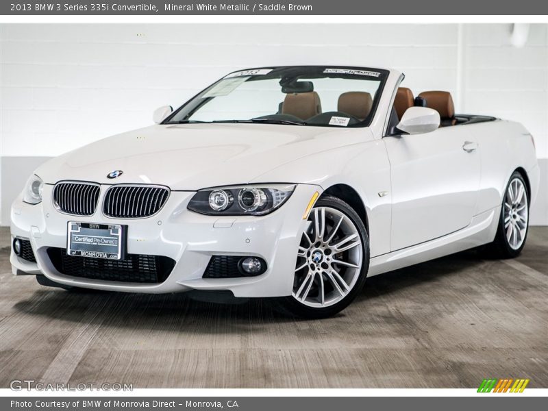 Mineral White Metallic / Saddle Brown 2013 BMW 3 Series 335i Convertible