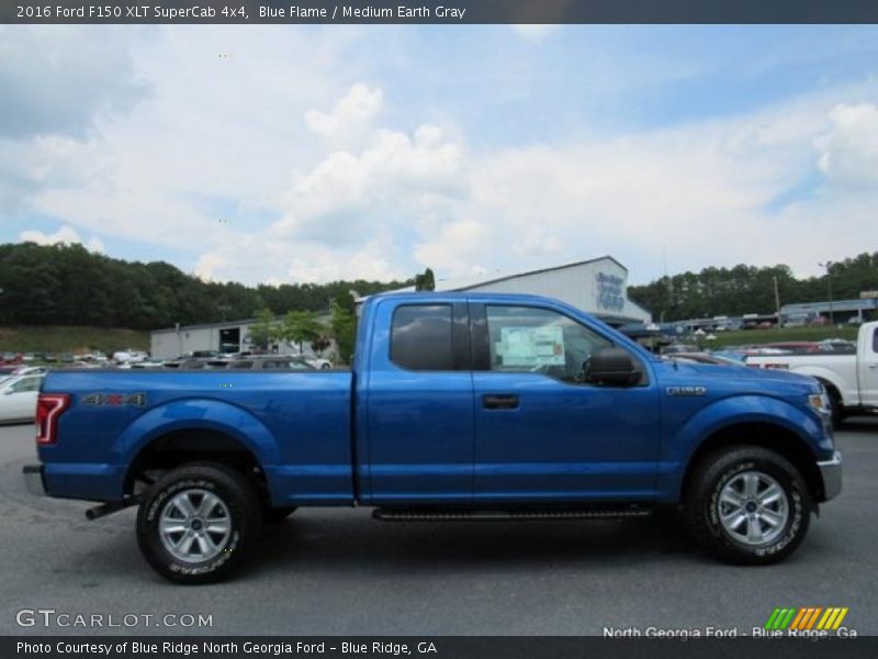 Blue Flame / Medium Earth Gray 2016 Ford F150 XLT SuperCab 4x4