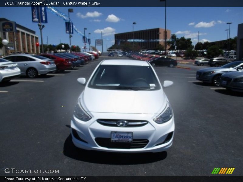 Century White / Gray 2016 Hyundai Accent SE Sedan
