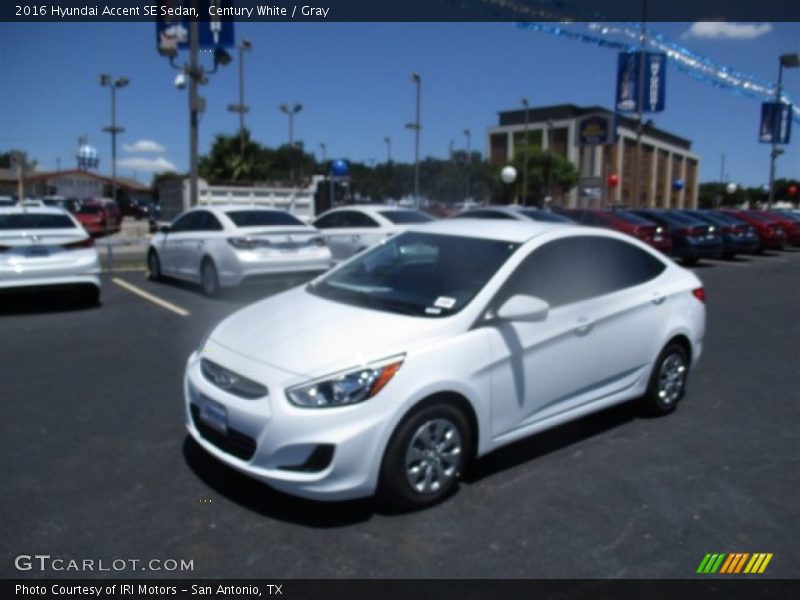 Century White / Gray 2016 Hyundai Accent SE Sedan