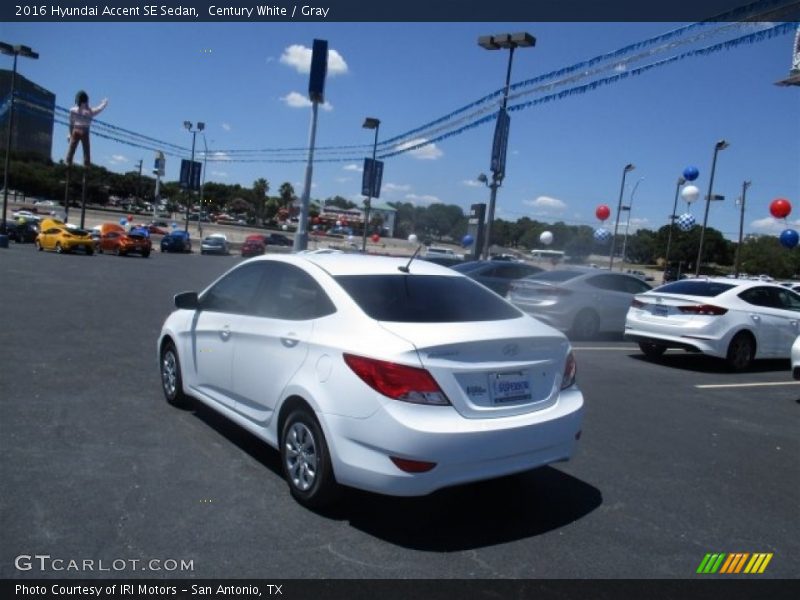 Century White / Gray 2016 Hyundai Accent SE Sedan