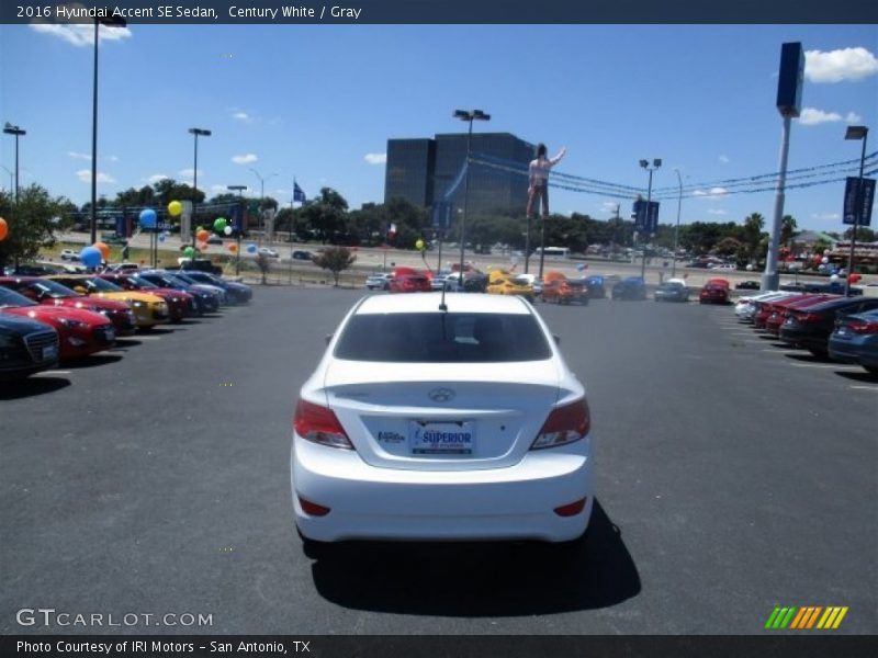 Century White / Gray 2016 Hyundai Accent SE Sedan