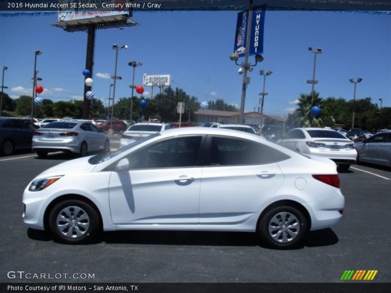 Century White / Gray 2016 Hyundai Accent SE Sedan