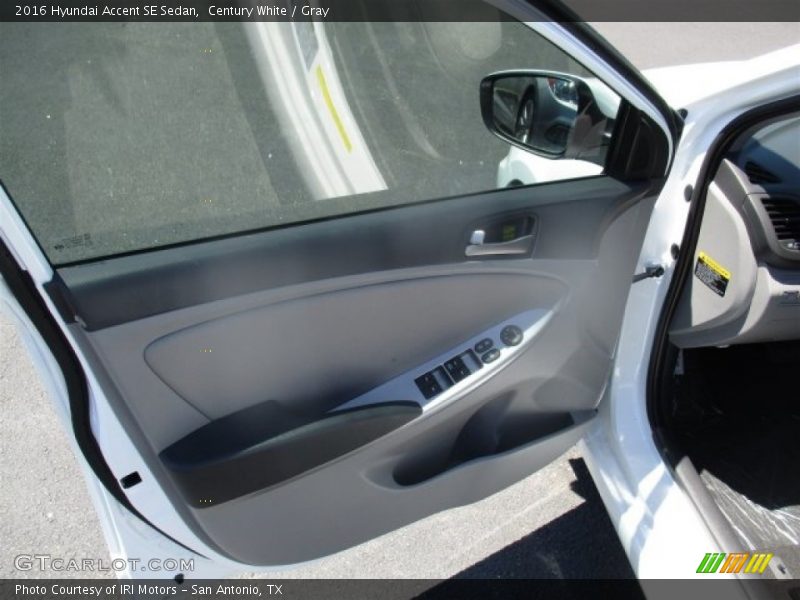 Century White / Gray 2016 Hyundai Accent SE Sedan