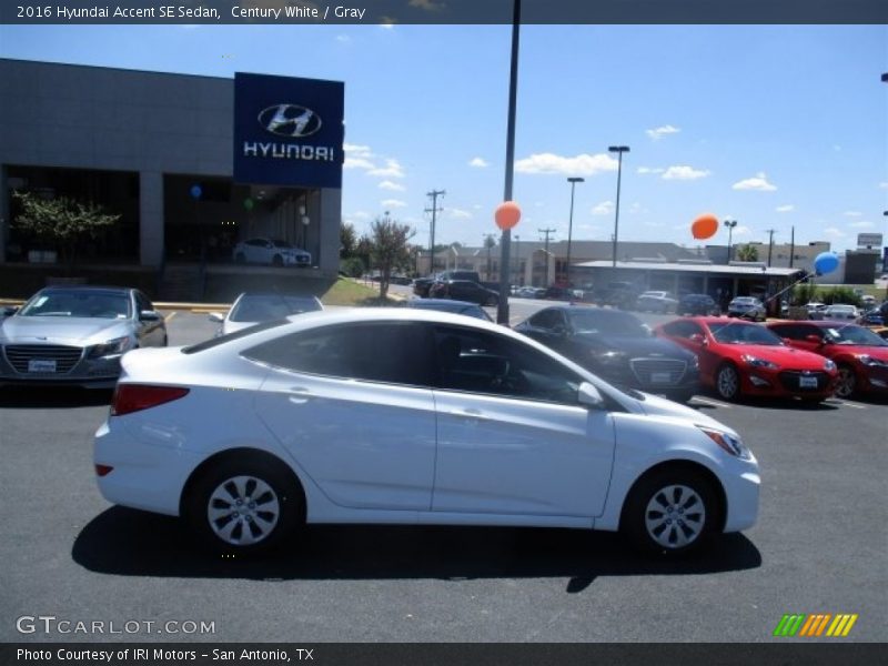 Century White / Gray 2016 Hyundai Accent SE Sedan