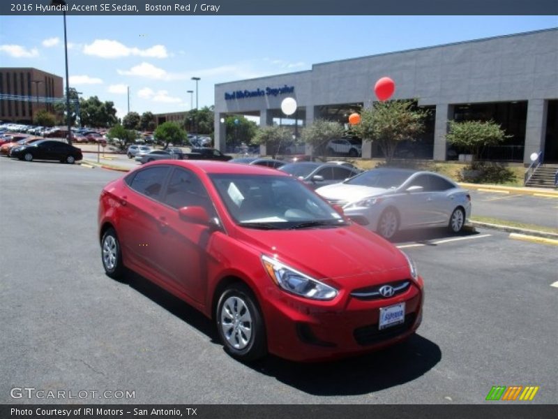 Boston Red / Gray 2016 Hyundai Accent SE Sedan