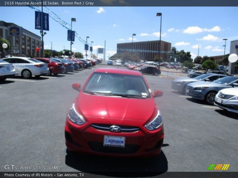 Boston Red / Gray 2016 Hyundai Accent SE Sedan