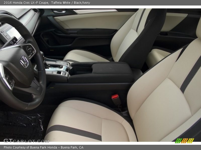 Taffeta White / Black/Ivory 2016 Honda Civic LX-P Coupe
