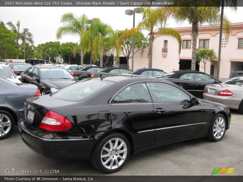 Obsidian Black Metallic / Sport Cappuccino Brown/Black 2007 Mercedes-Benz CLK 350 Coupe