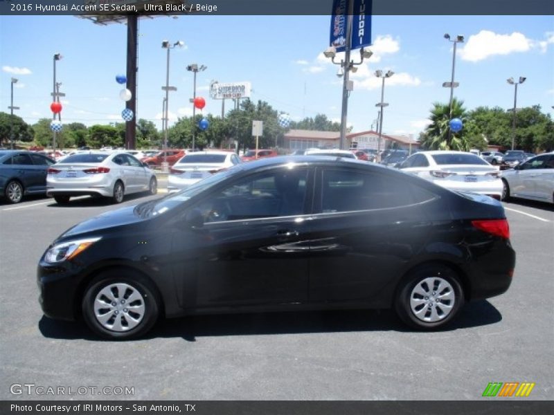 Ultra Black / Beige 2016 Hyundai Accent SE Sedan
