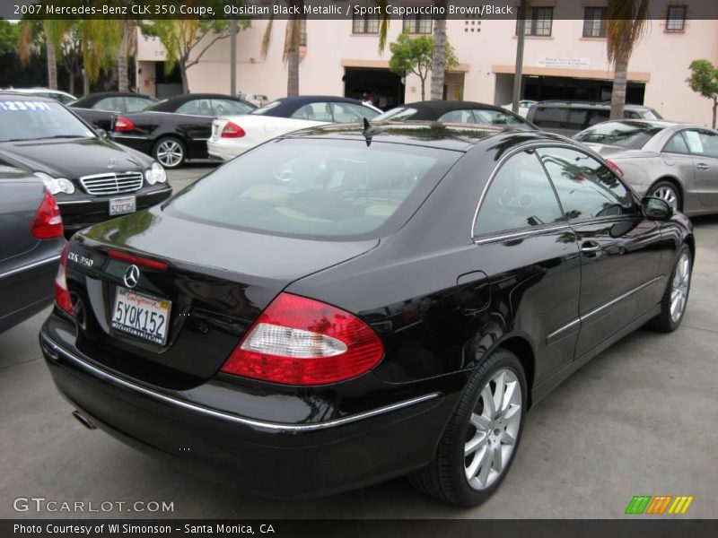 Obsidian Black Metallic / Sport Cappuccino Brown/Black 2007 Mercedes-Benz CLK 350 Coupe