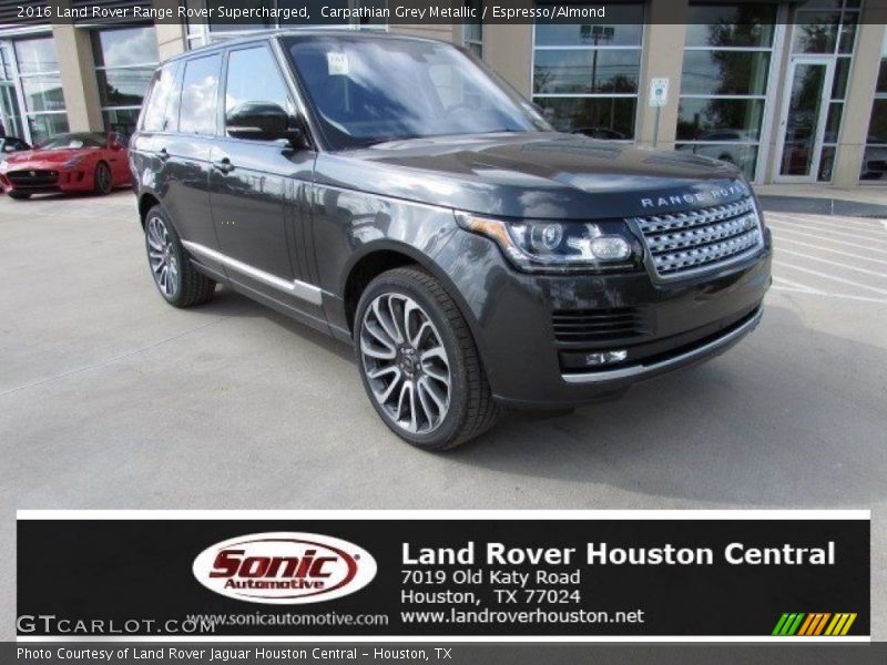 Carpathian Grey Metallic / Espresso/Almond 2016 Land Rover Range Rover Supercharged