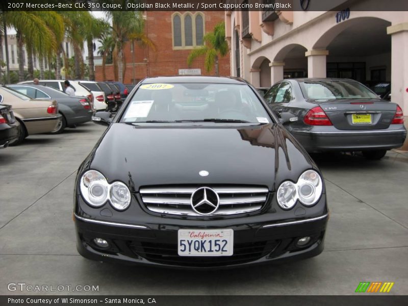 Obsidian Black Metallic / Sport Cappuccino Brown/Black 2007 Mercedes-Benz CLK 350 Coupe