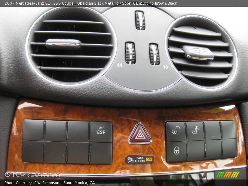 Obsidian Black Metallic / Sport Cappuccino Brown/Black 2007 Mercedes-Benz CLK 350 Coupe