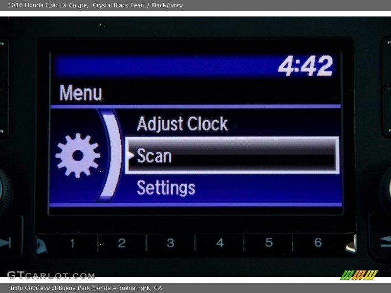 Crystal Black Pearl / Black/Ivory 2016 Honda Civic LX Coupe