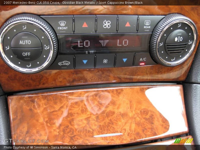 Obsidian Black Metallic / Sport Cappuccino Brown/Black 2007 Mercedes-Benz CLK 350 Coupe