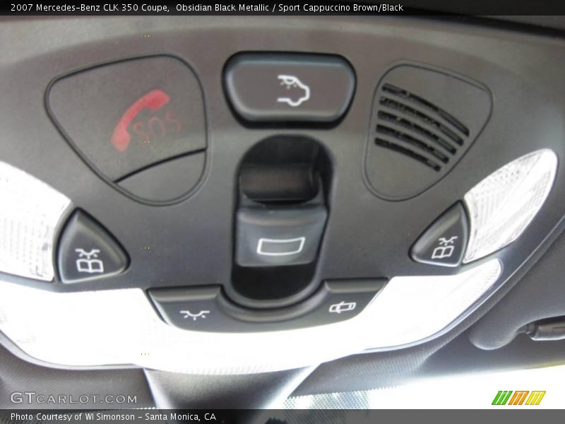 Obsidian Black Metallic / Sport Cappuccino Brown/Black 2007 Mercedes-Benz CLK 350 Coupe