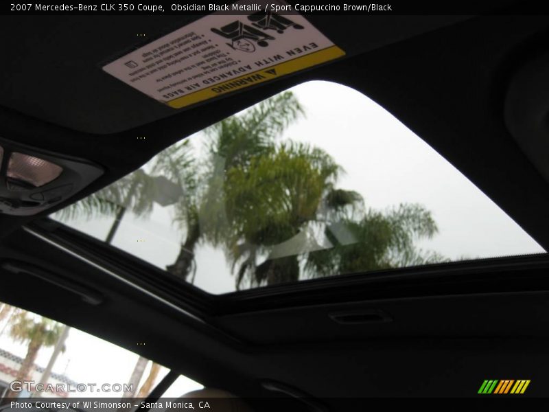 Obsidian Black Metallic / Sport Cappuccino Brown/Black 2007 Mercedes-Benz CLK 350 Coupe