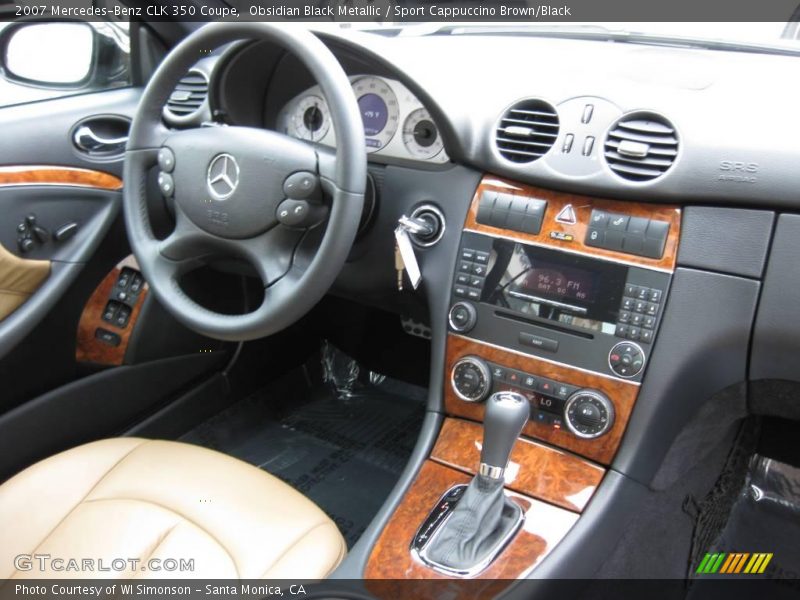 Obsidian Black Metallic / Sport Cappuccino Brown/Black 2007 Mercedes-Benz CLK 350 Coupe