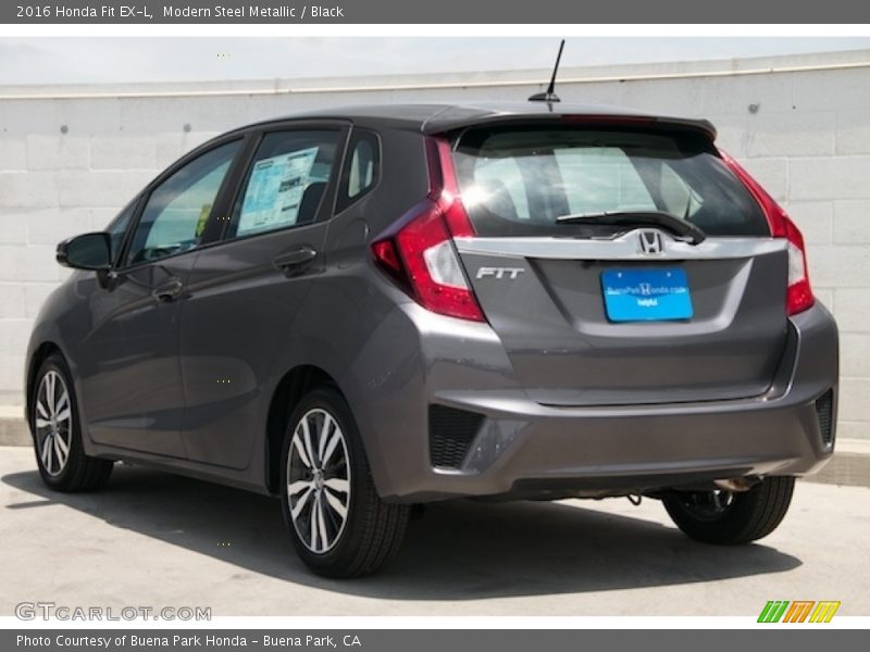 Modern Steel Metallic / Black 2016 Honda Fit EX-L