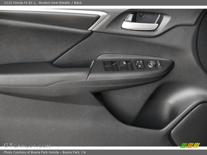 Modern Steel Metallic / Black 2016 Honda Fit EX-L