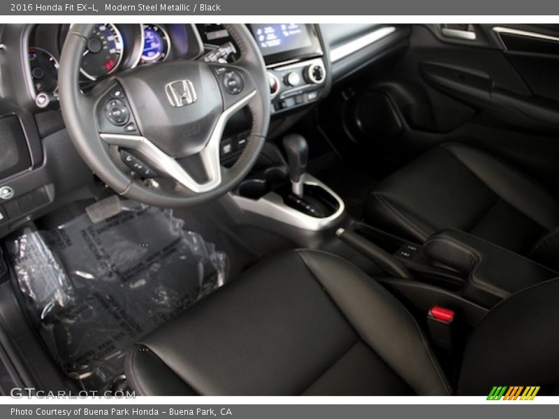 Modern Steel Metallic / Black 2016 Honda Fit EX-L