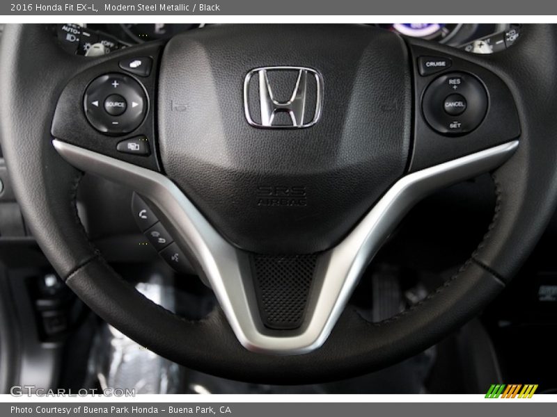 Modern Steel Metallic / Black 2016 Honda Fit EX-L
