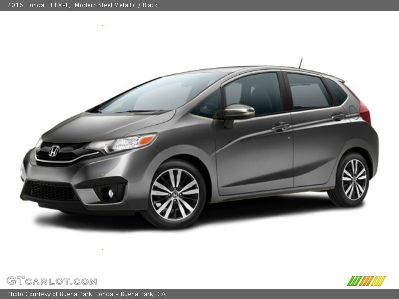 Modern Steel Metallic / Black 2016 Honda Fit EX-L