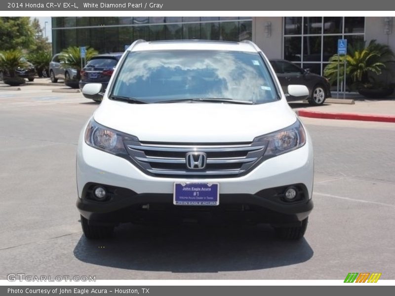 White Diamond Pearl / Gray 2014 Honda CR-V EX-L
