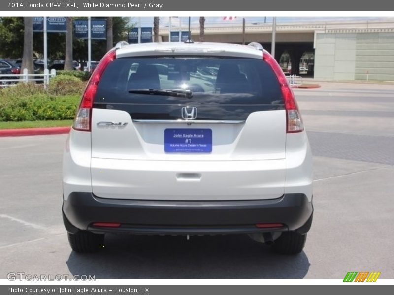 White Diamond Pearl / Gray 2014 Honda CR-V EX-L