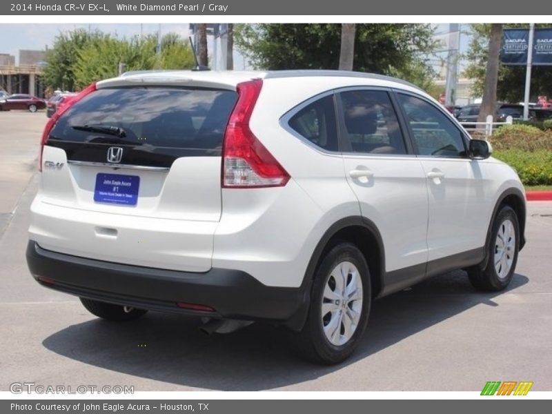 White Diamond Pearl / Gray 2014 Honda CR-V EX-L