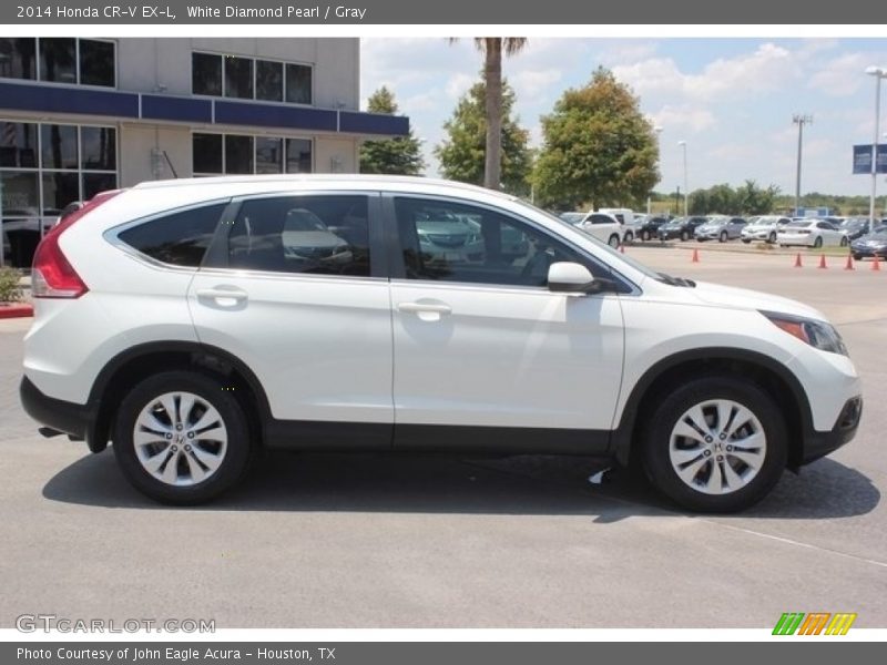 White Diamond Pearl / Gray 2014 Honda CR-V EX-L